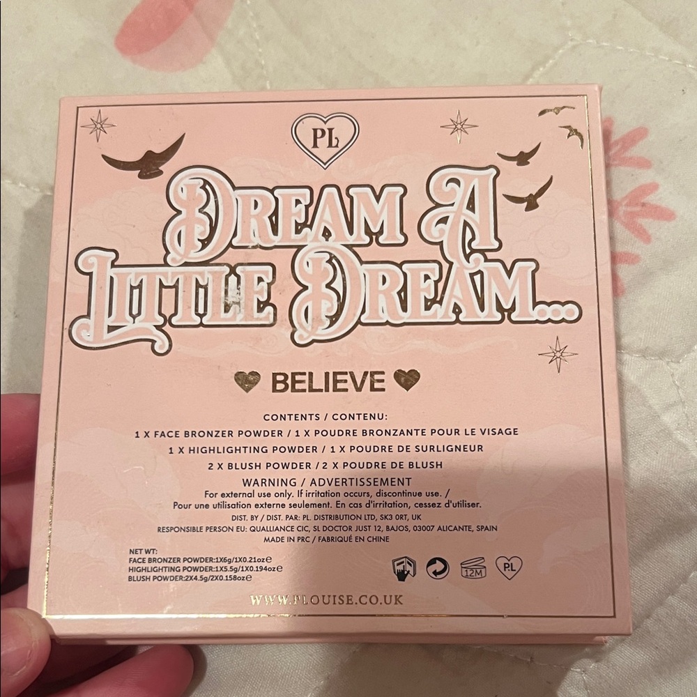 Pink Monogram 'PL' Cosmetic Compact - Picture 2 of 3
